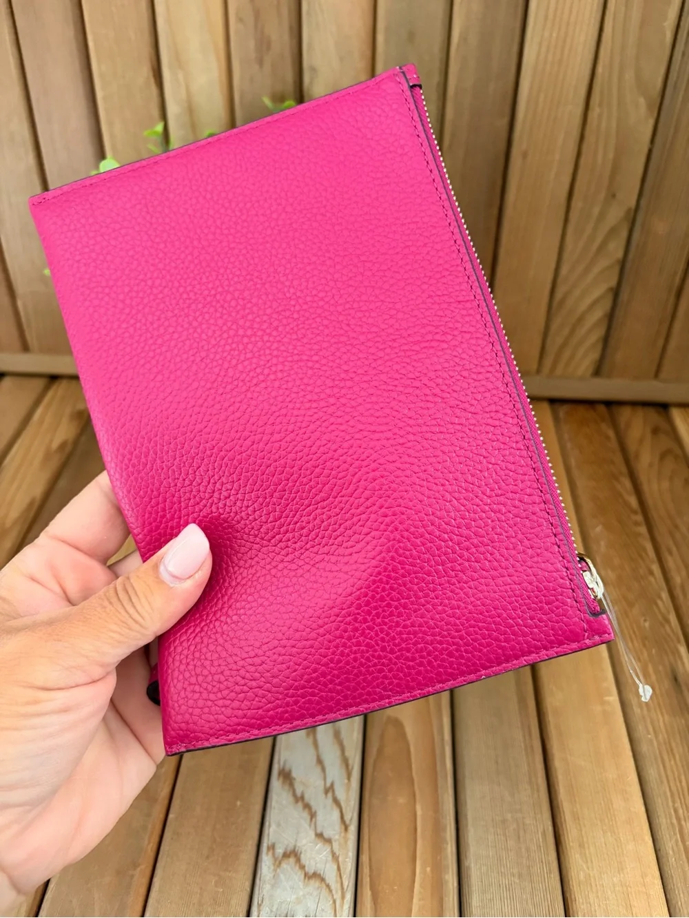 Kate Spade Keaton in Anemone Magenta Pink Leather Wristlet,